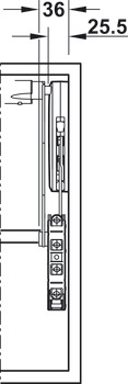 Mecanism Free-Up pentru ridicare front din lemn/PAL/MDF, sticlă sau ramă din aluminiu